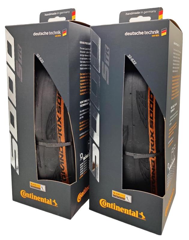 Pneus Continental Grand Prix 5000 S TR 700x32 sem câmara de ar x2